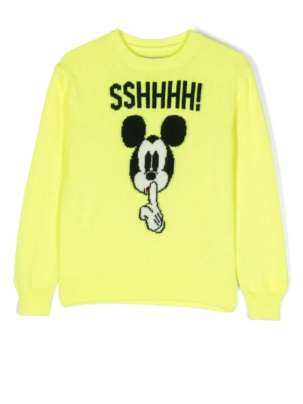 

MC2 Saint Barth Kids suéter con motivo de Mickey Mouse en intarsia - Amarillo