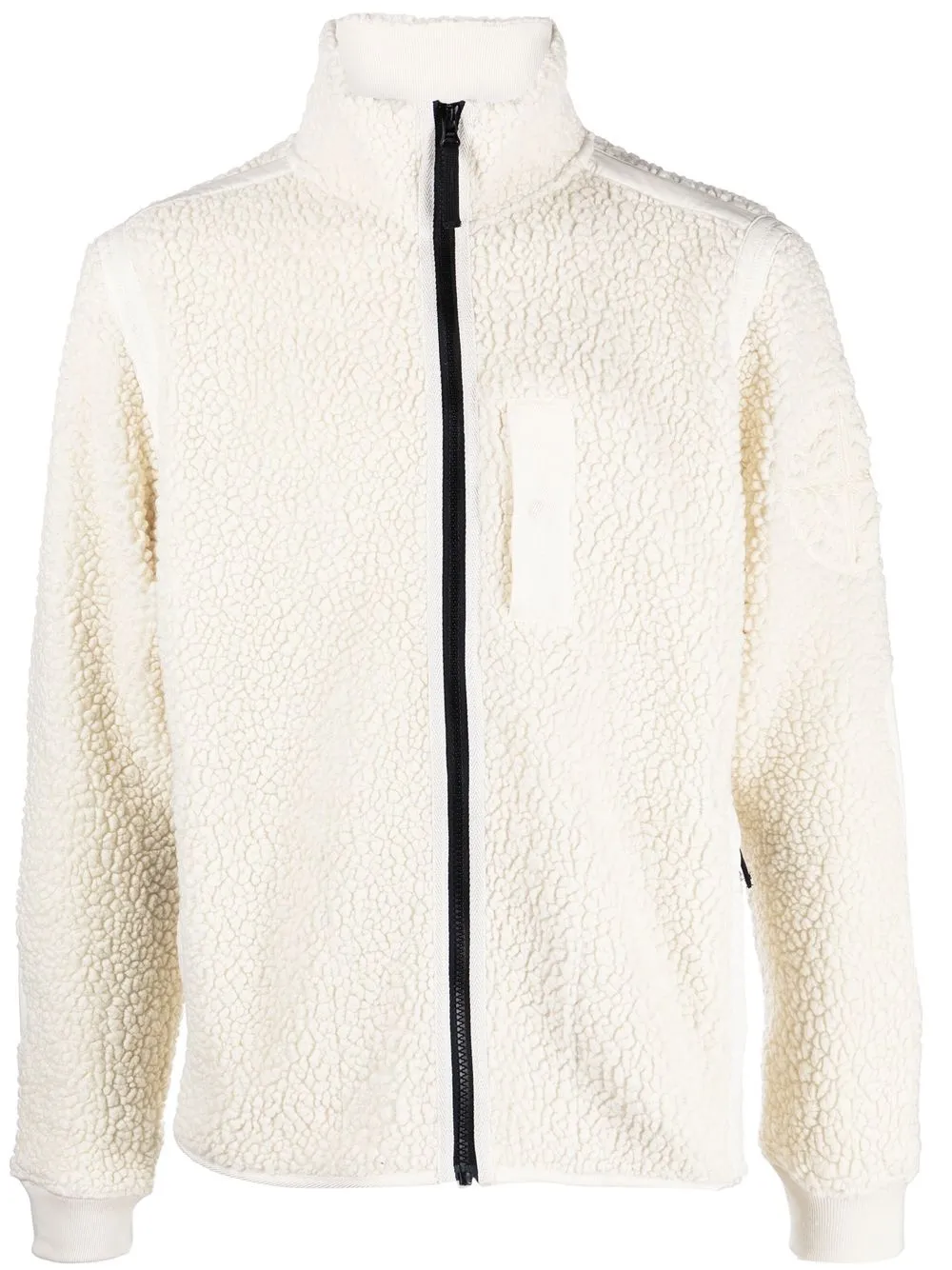 

Stone Island embroidered-logo fleece jacket - White