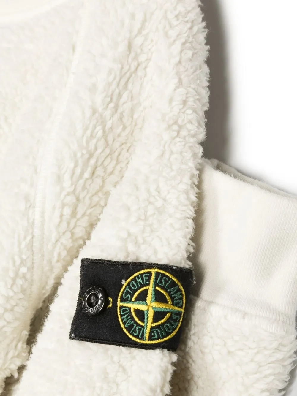 Stone Island Compass-patch Fleece Sweatshirt In 中性色