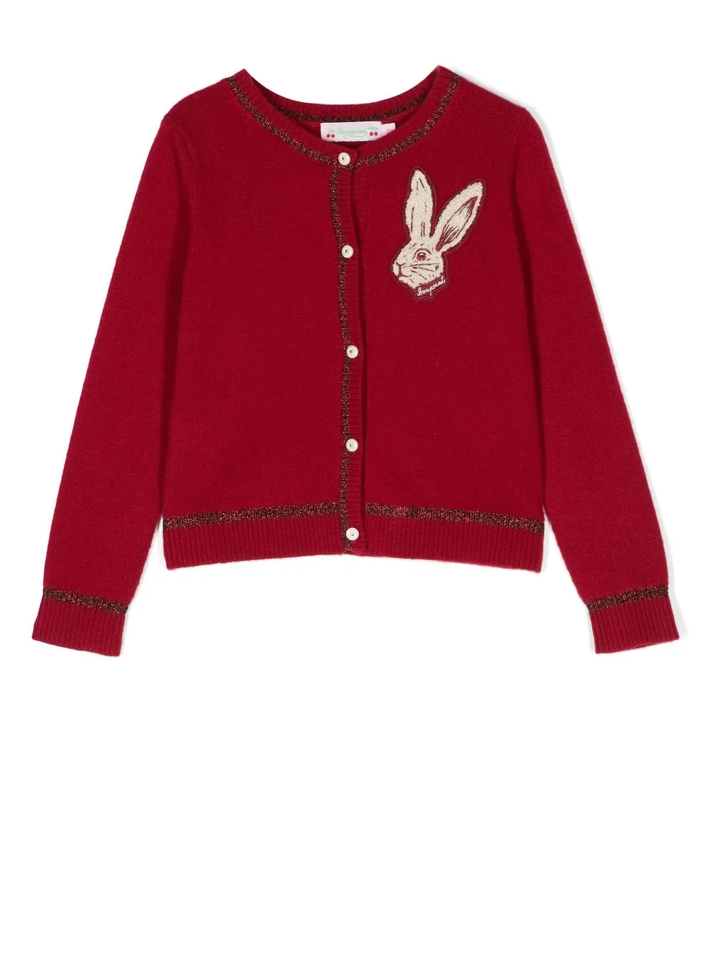 

Bonpoint rabbit-patch cardigan - Red