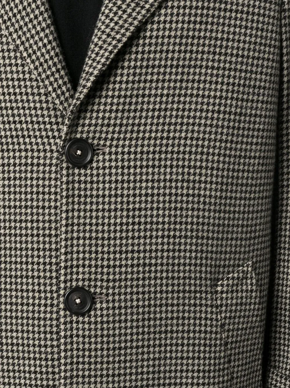 Massimo Alba Houndstooth Single-breasted Coat In Black