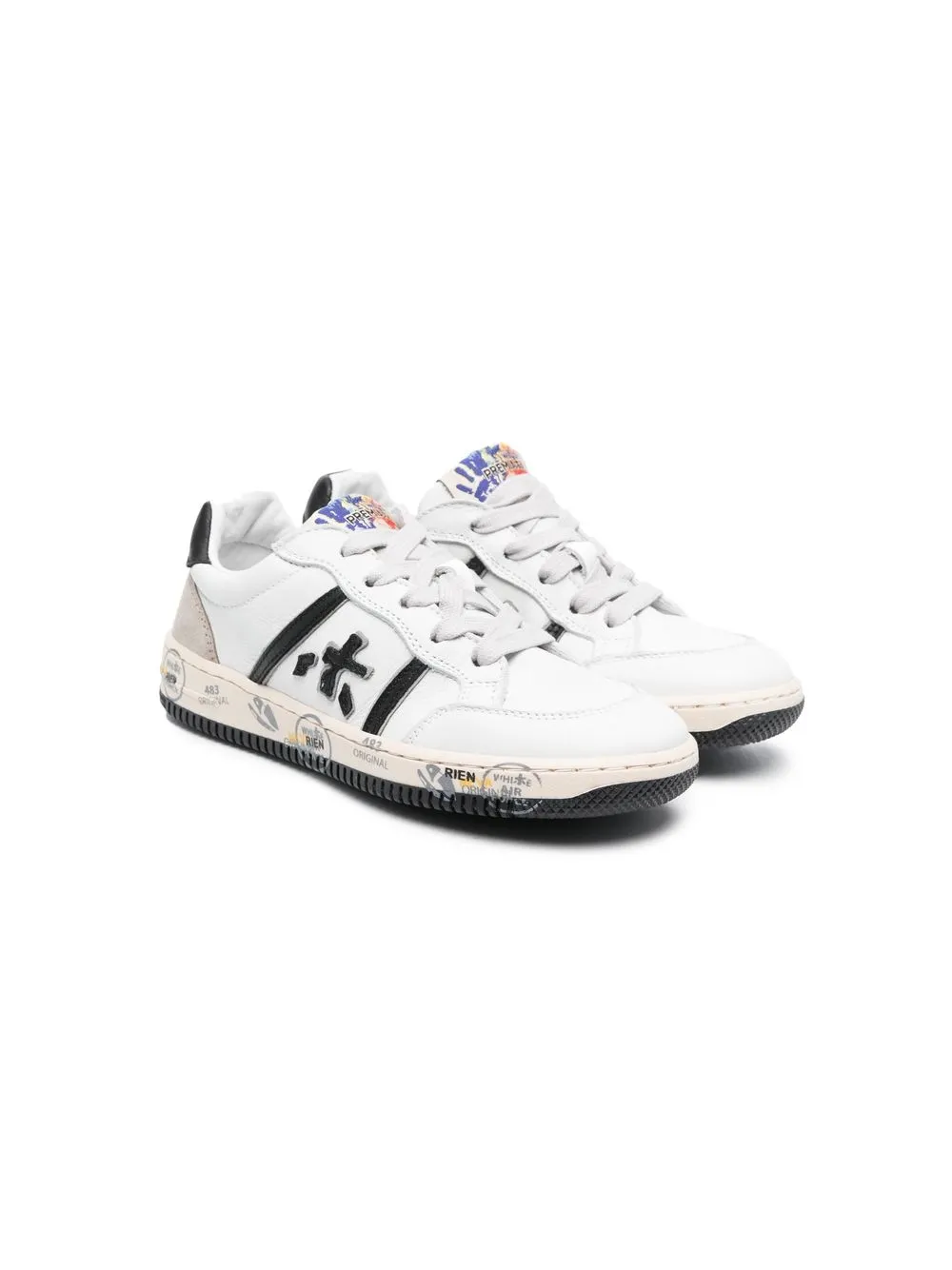 

Premiata Kids logo-patch lace-up sneakers - White