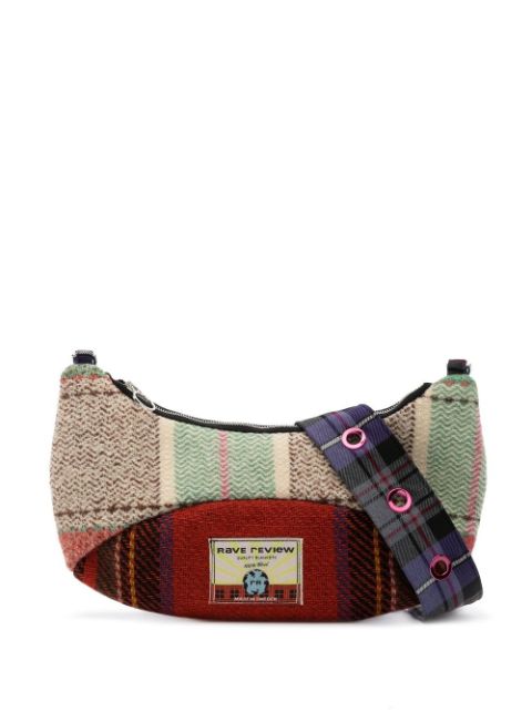 Rave Review tartan-check wool shoulder bag