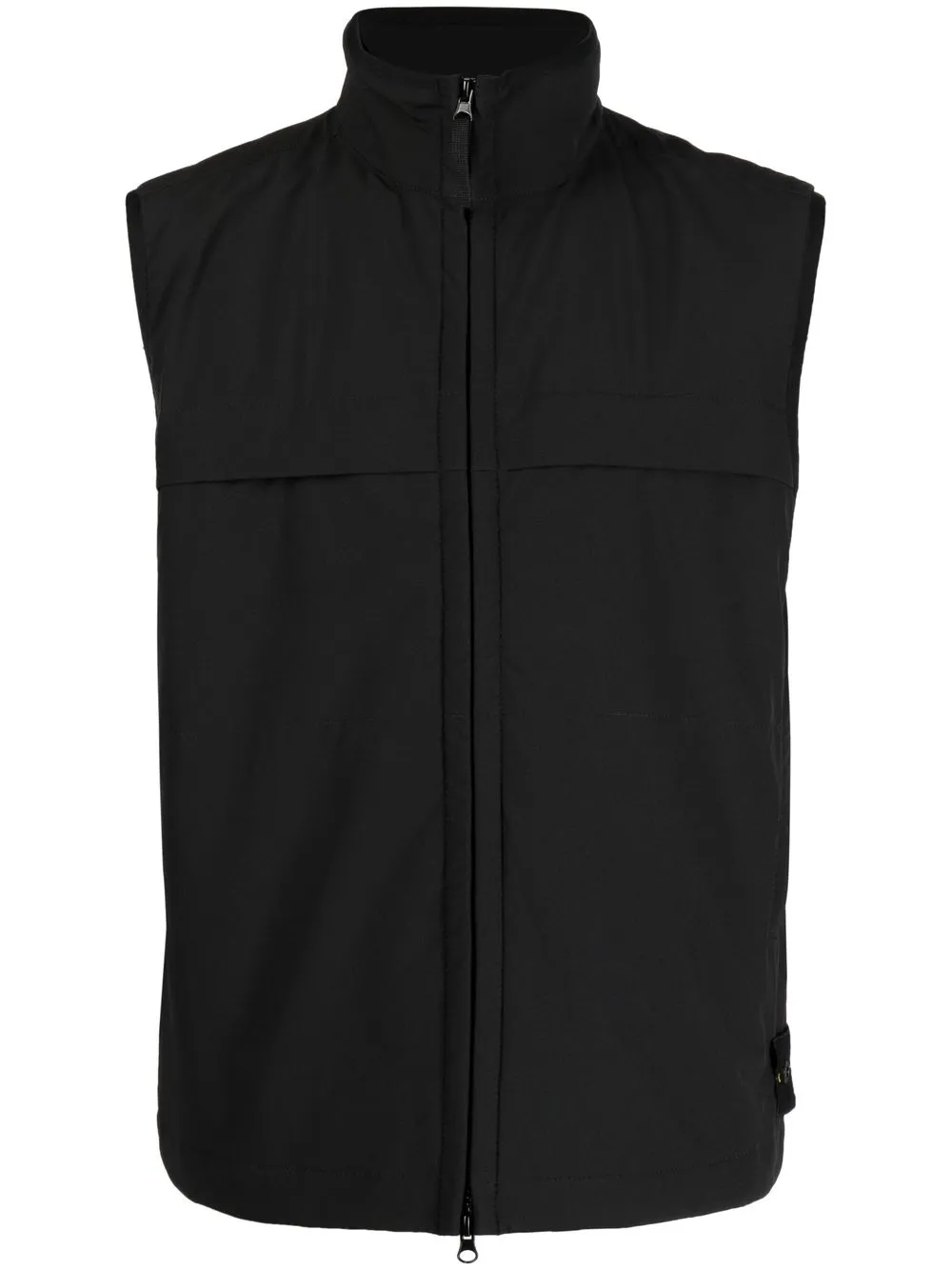 

Stone Island logo-patch zip-up gilet - Black