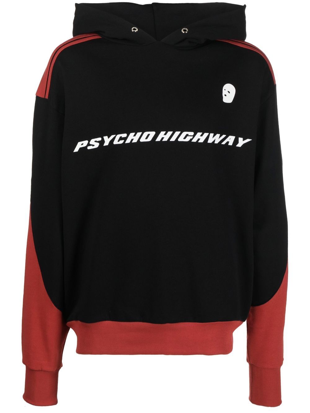 Youths In Balaclava Psycho Highway two-tone hoodie - Black