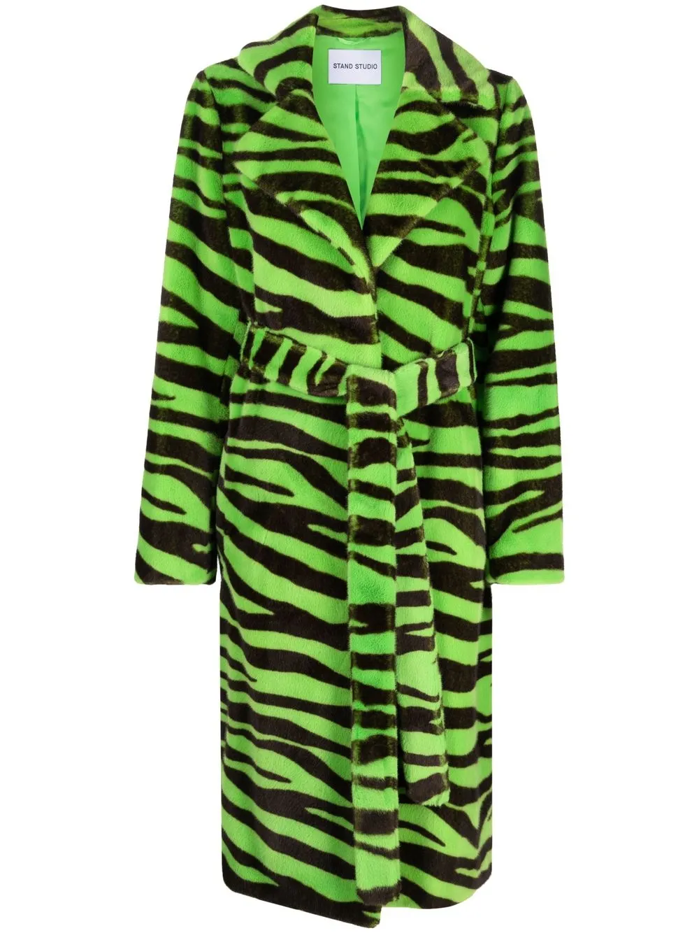 

STAND STUDIO Winnie zebra-print coat - Yellow