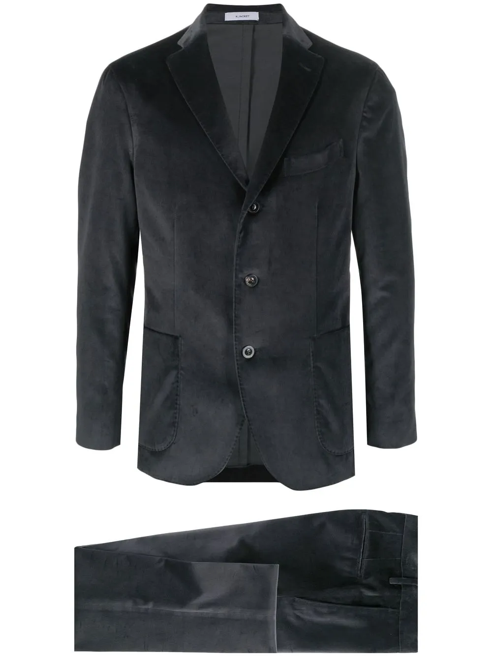 

Boglioli velvet two-piece suit - Grey