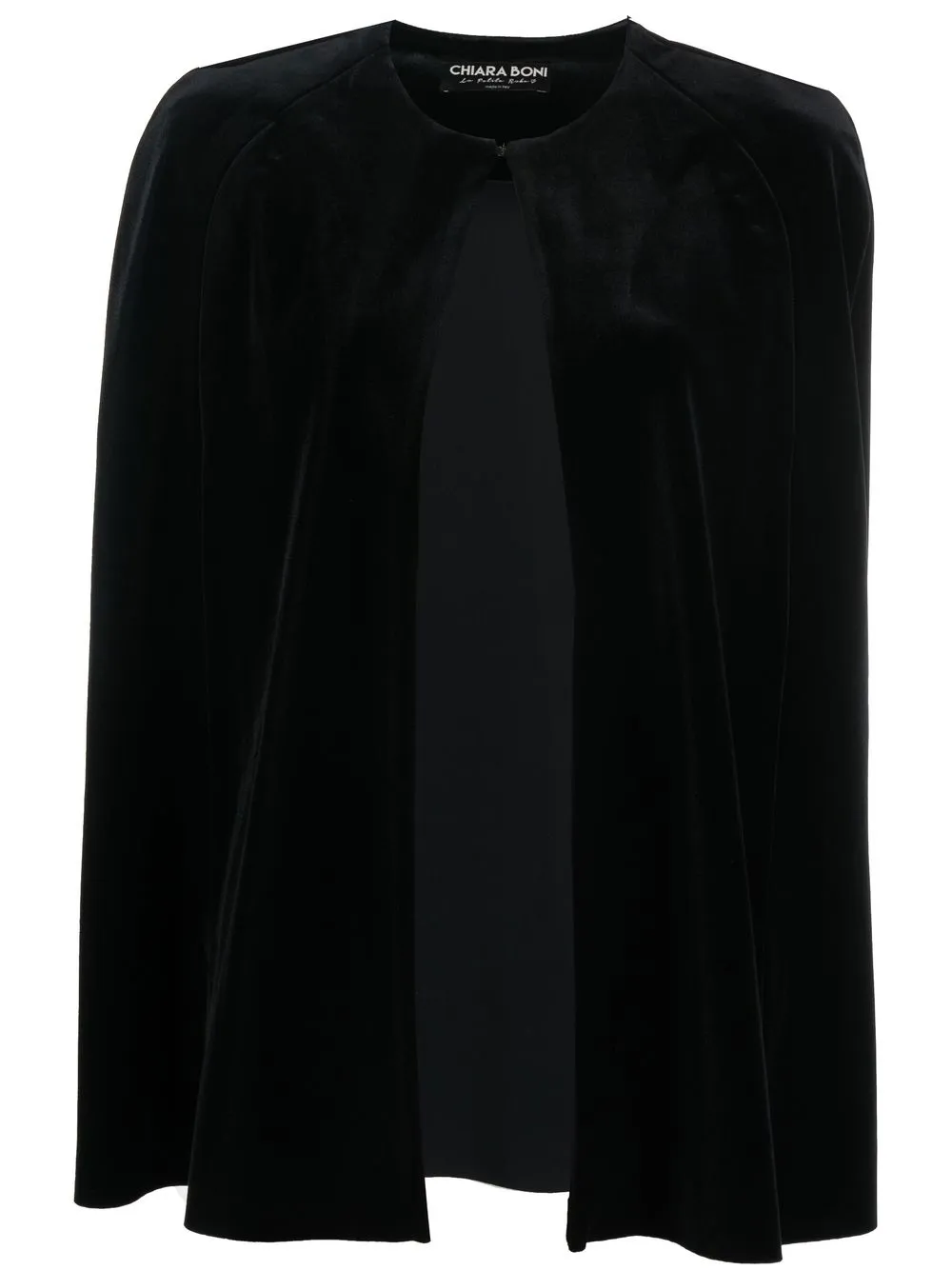 

CHIARA BONI La Petite Robe split-sleeve velvet cape jacket - Black