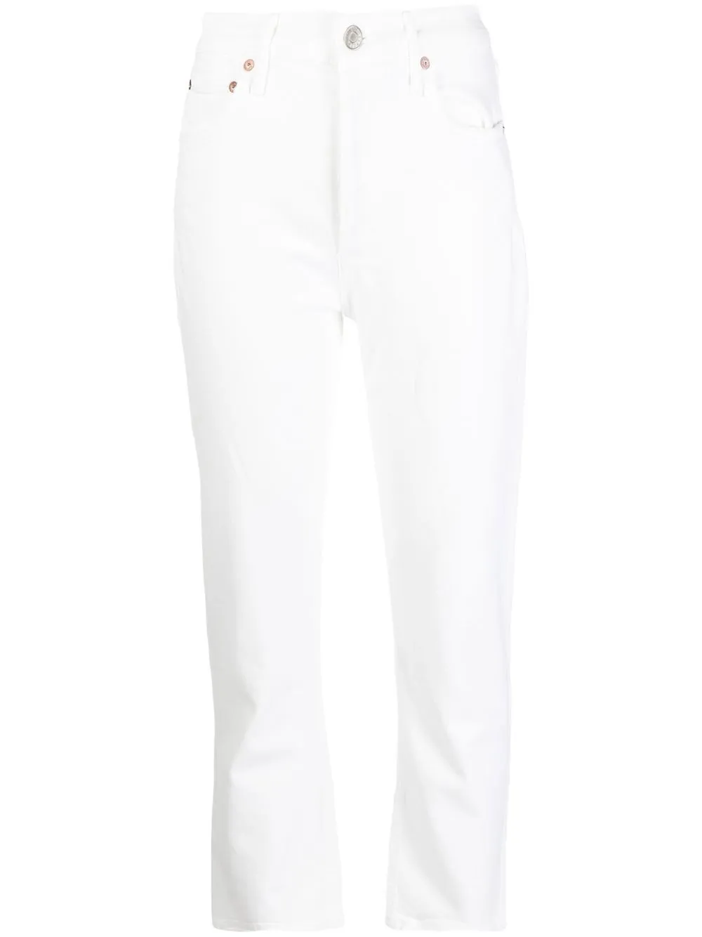 

AGOLDE jeans rectos con tiro alto - Blanco