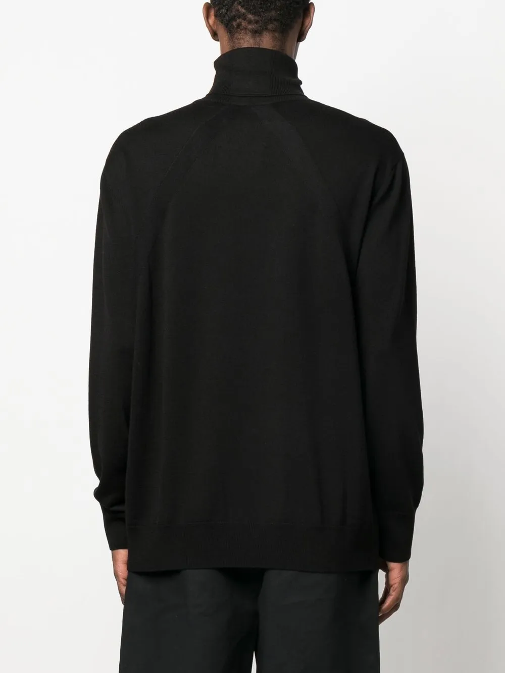 Jil Sander Man Turtleneck Burgundy Size 42 Wool In Schwarz