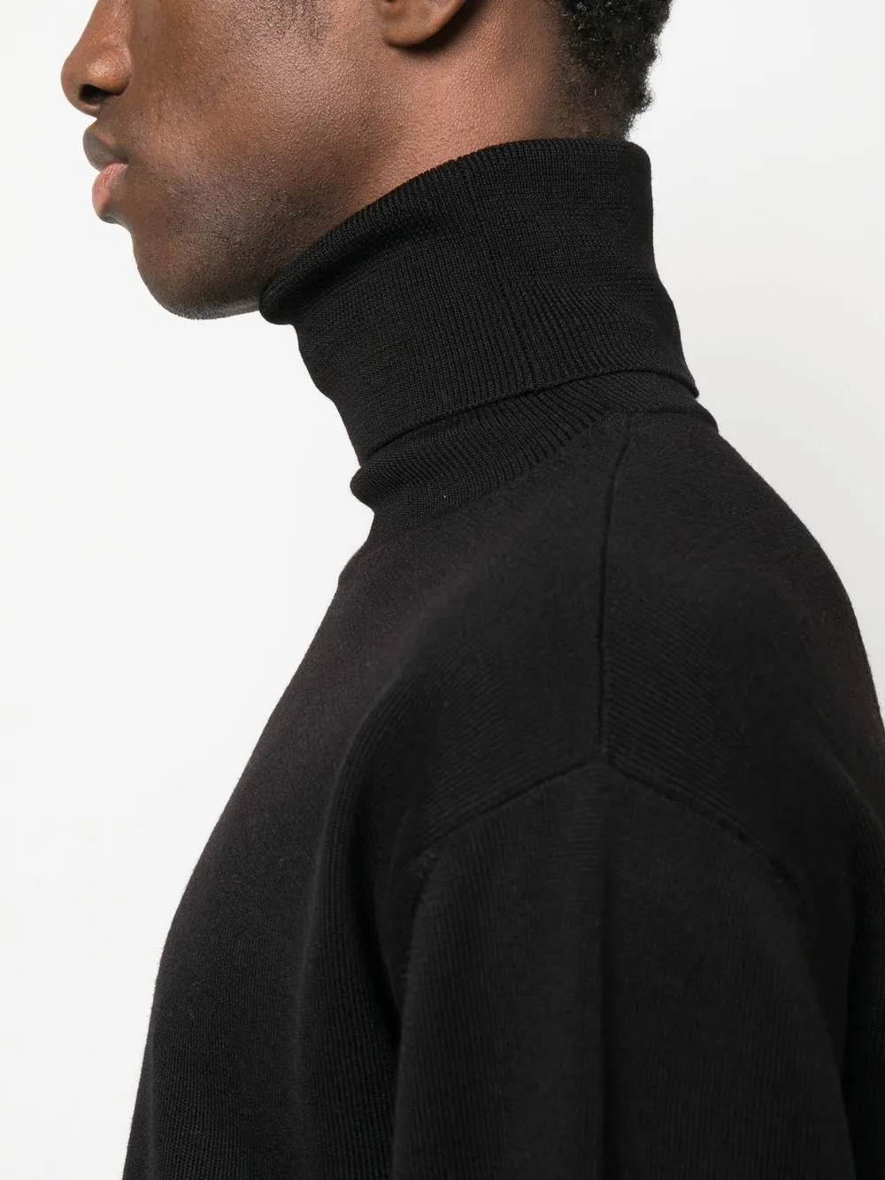 Jil Sander Man Turtleneck Burgundy Size 42 Wool In Schwarz