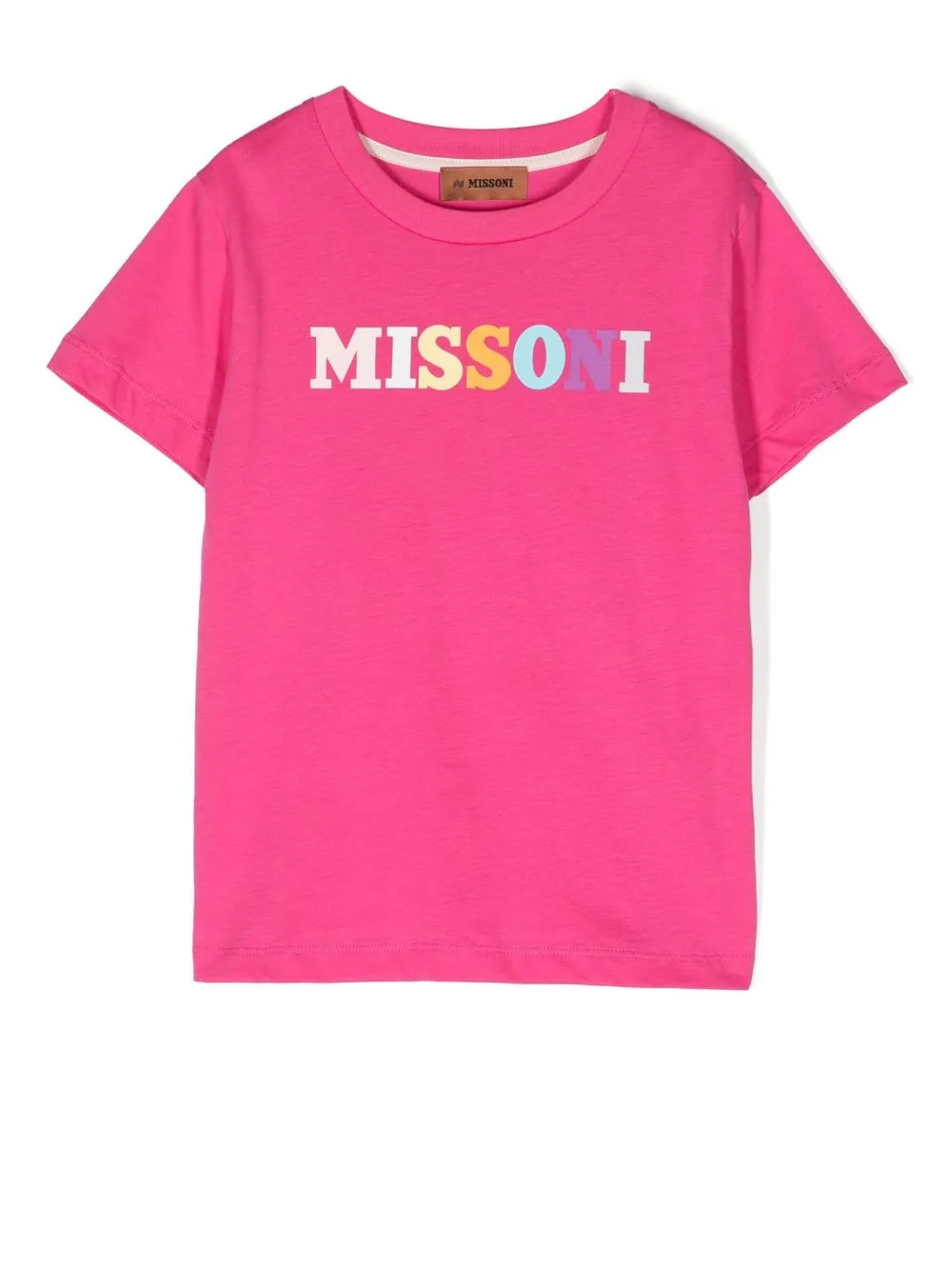 

Missoni Kids playera con logo estampado y cuello redondo - Rosado