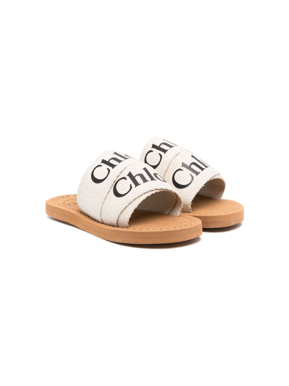 Chloé Kids' Sandals With Print In Ivory