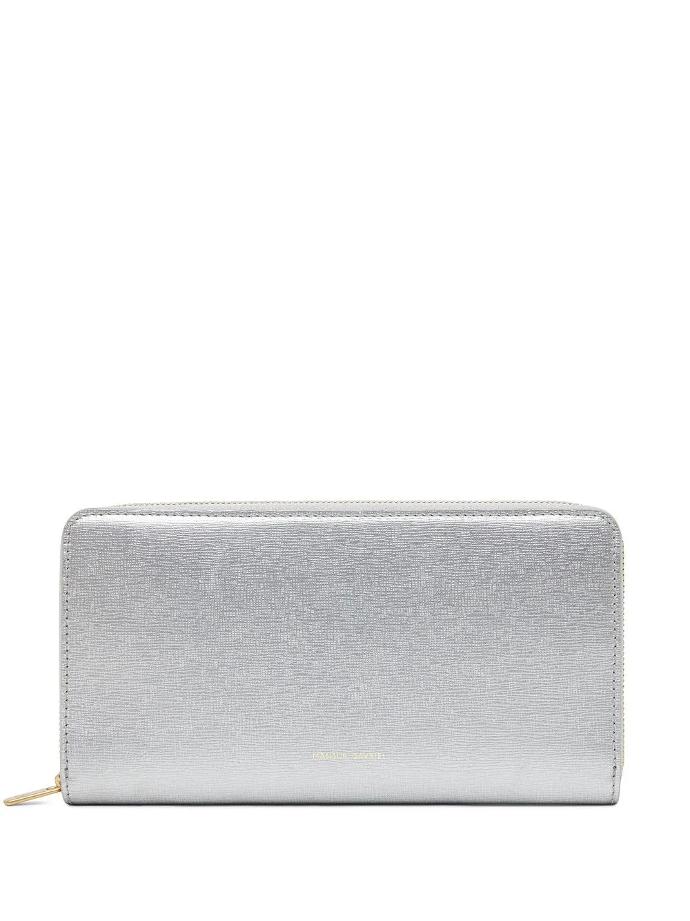 

Mansur Gavriel metallic-finish all-around zip wallet - Silver