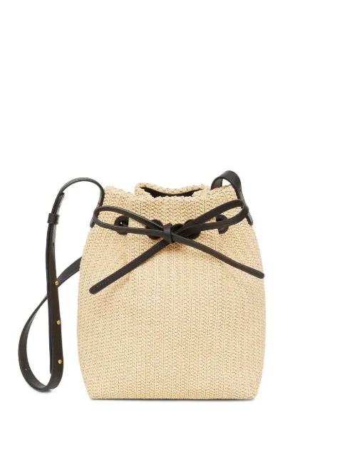 Mansur Gavriel two-tone woven bucket bag