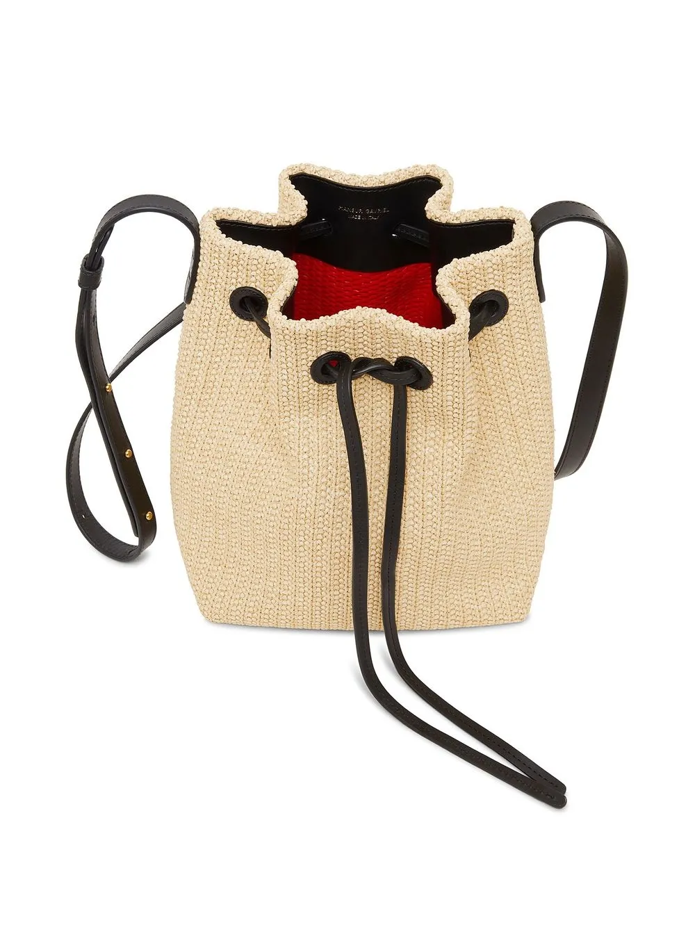 Mansur Gavriel twotone Woven Bucket Bag Farfetch