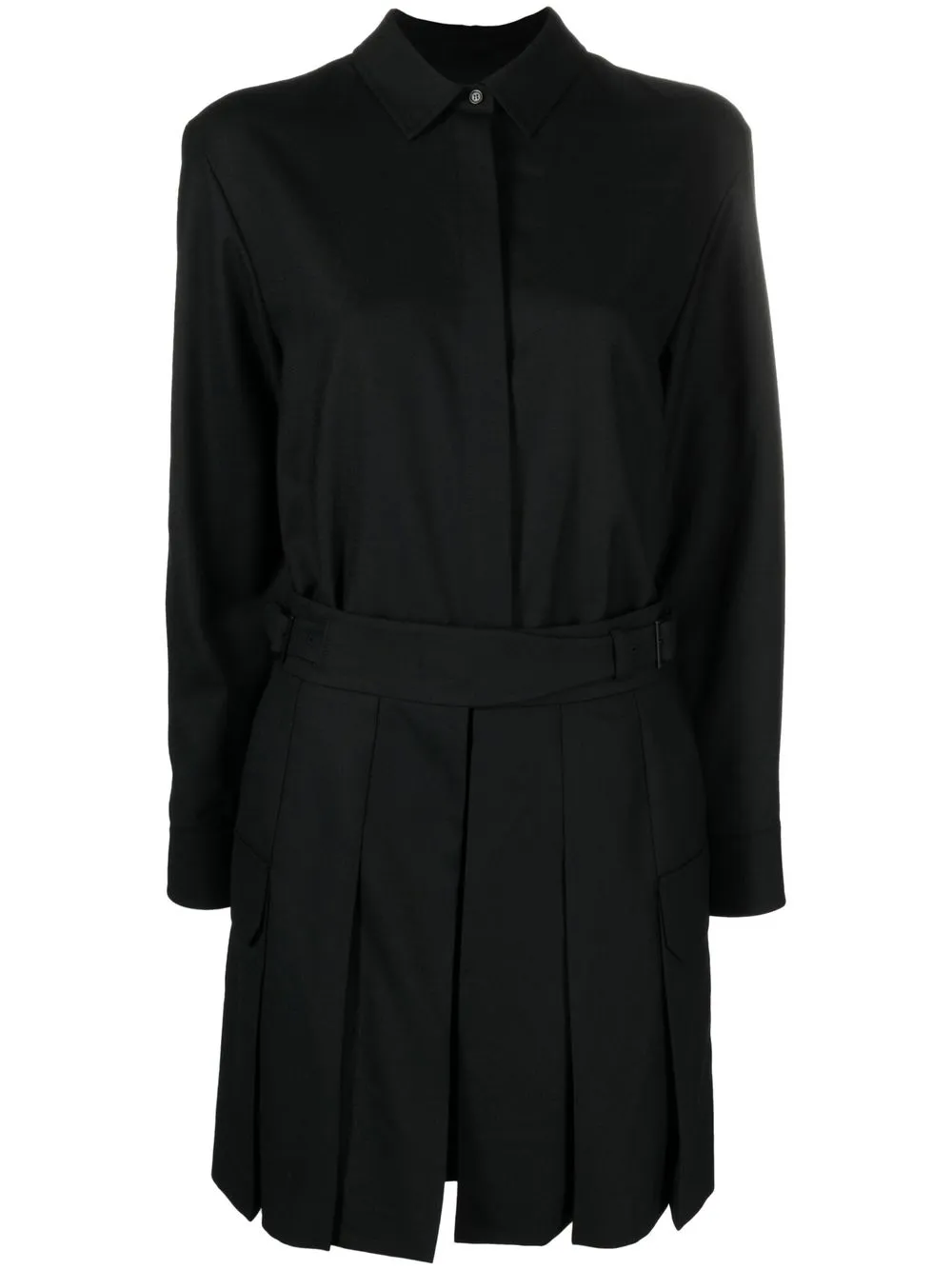 

Juun.J long-sleeve shirt dress - Black