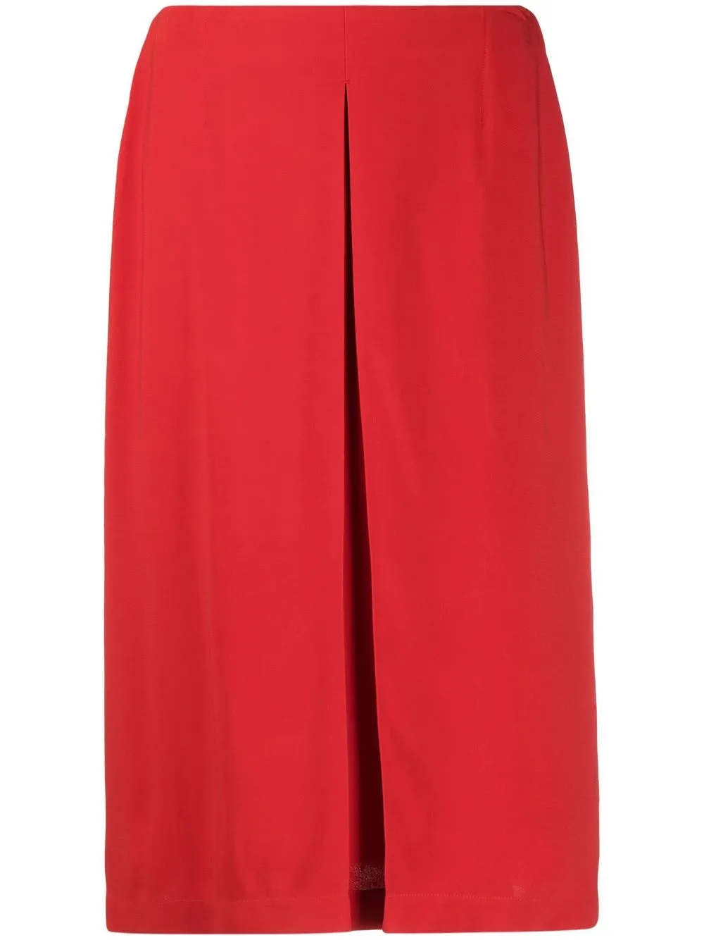 

Ferragamo slit-detail midi skirt - Red