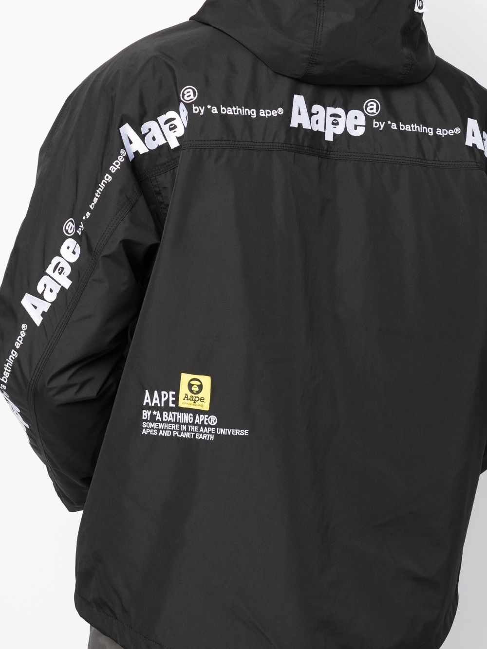 AAPE BY *A BATHING APE logo-patch hooded padded jacket Men