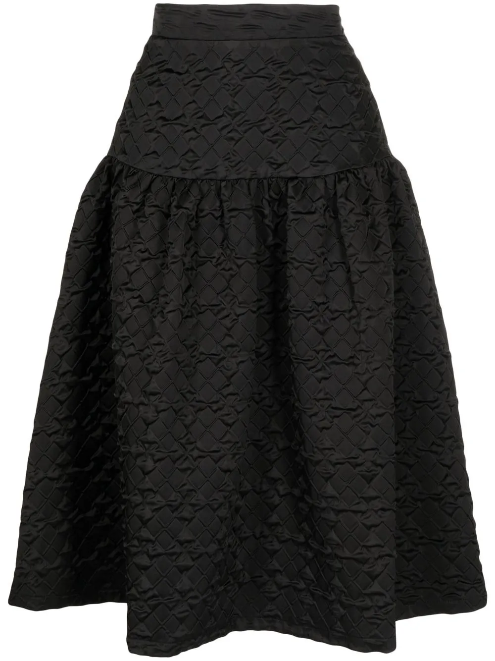 

b+ab diamond quilted A-line skirt - Black