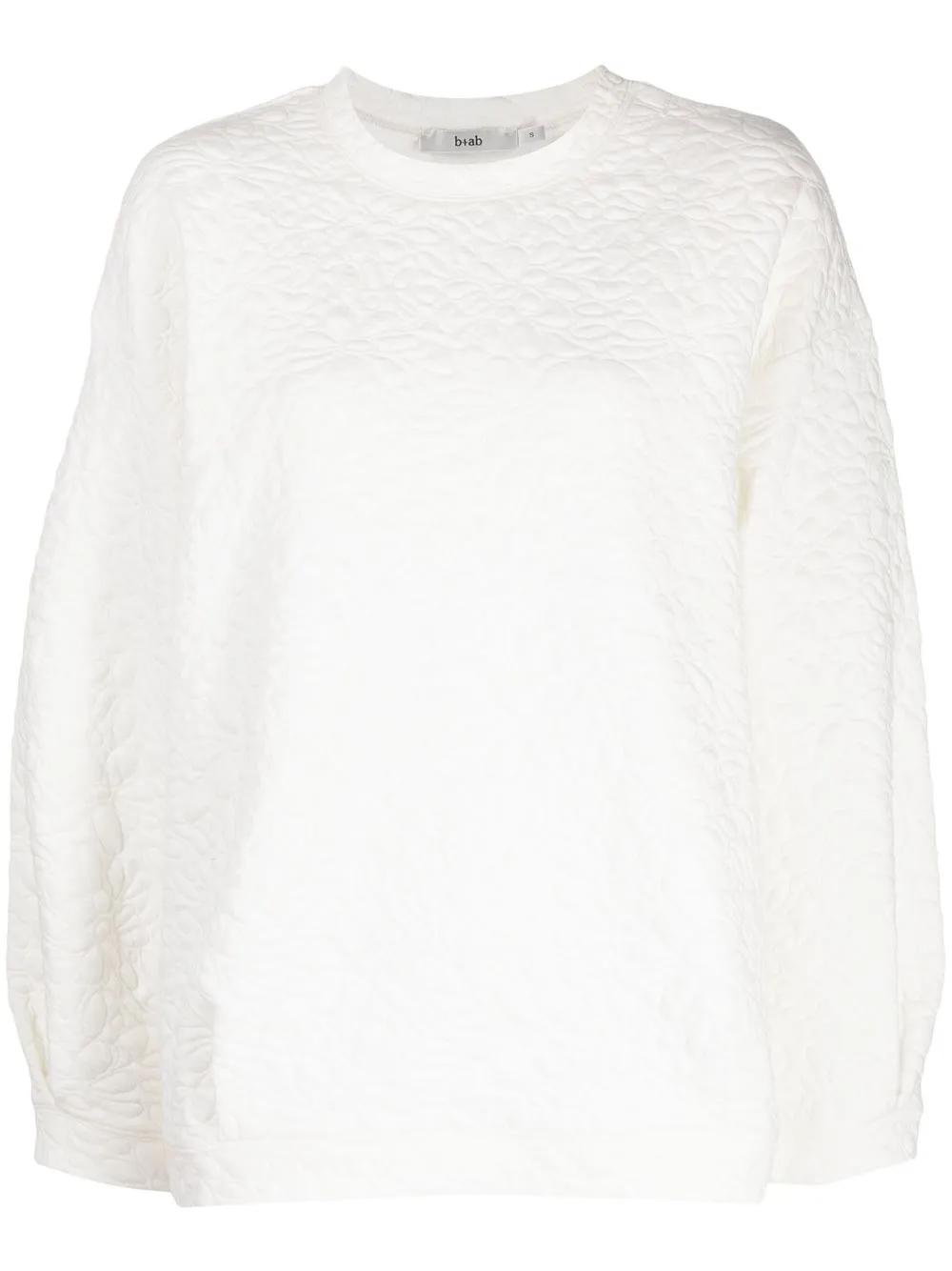 

b+ab textured crewneck sweatshirt - White