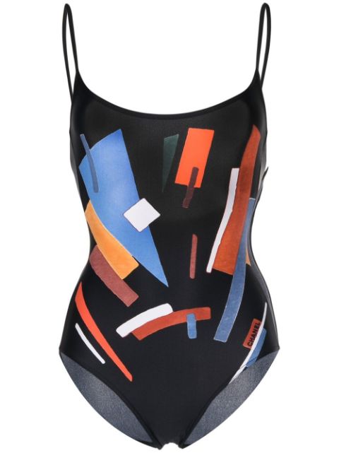 CHANEL 1999 geometric print swimsuit Women