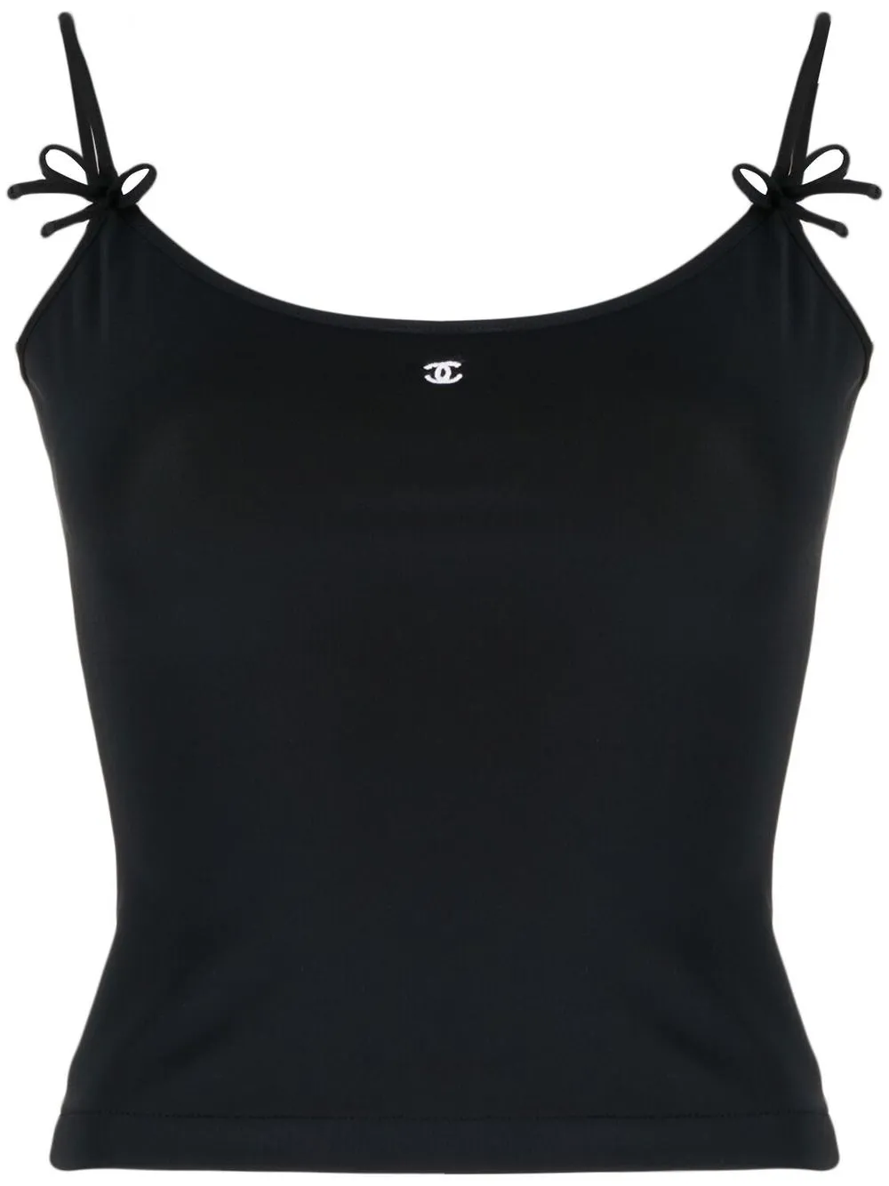 

Chanel Pre-Owned 1990-2000s logo-embroidered camisole top - Black