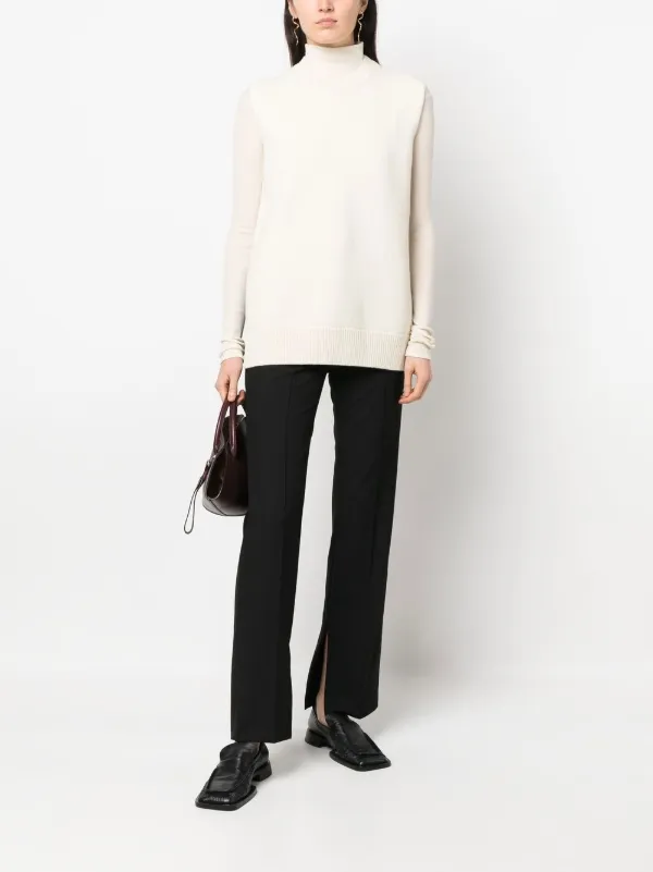 Jil Sander Cashmere Wool Blend Knit Vest | White | FARFETCH