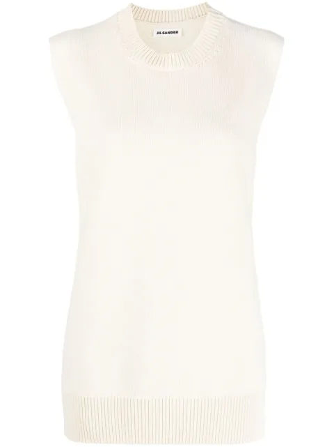Jil Sander cashmere wool blend knit vest