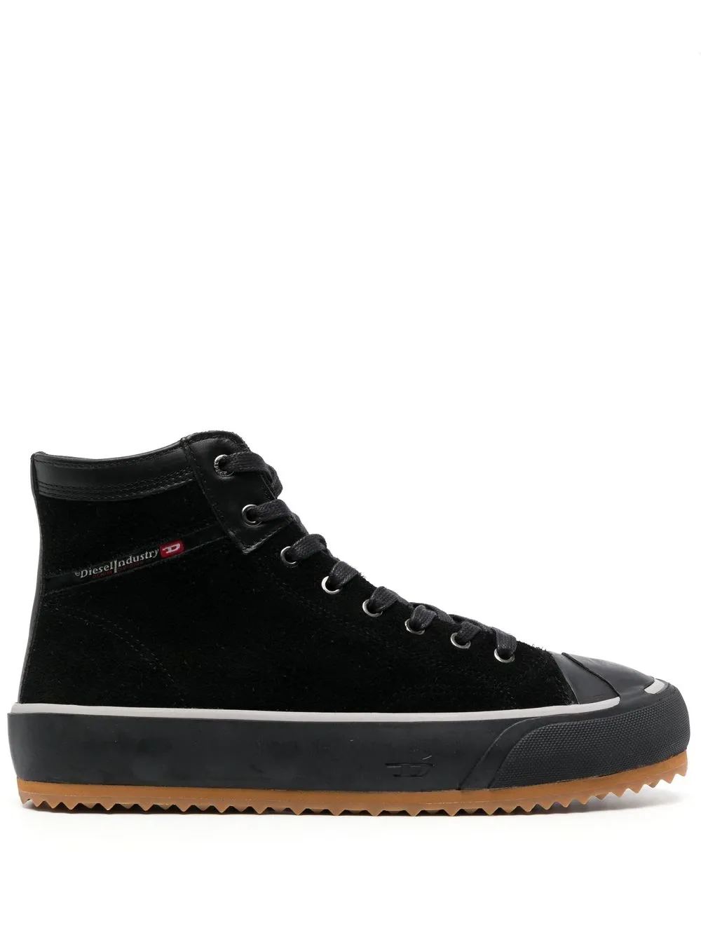 

Diesel Long-Haired high-top suede sneakers - Black