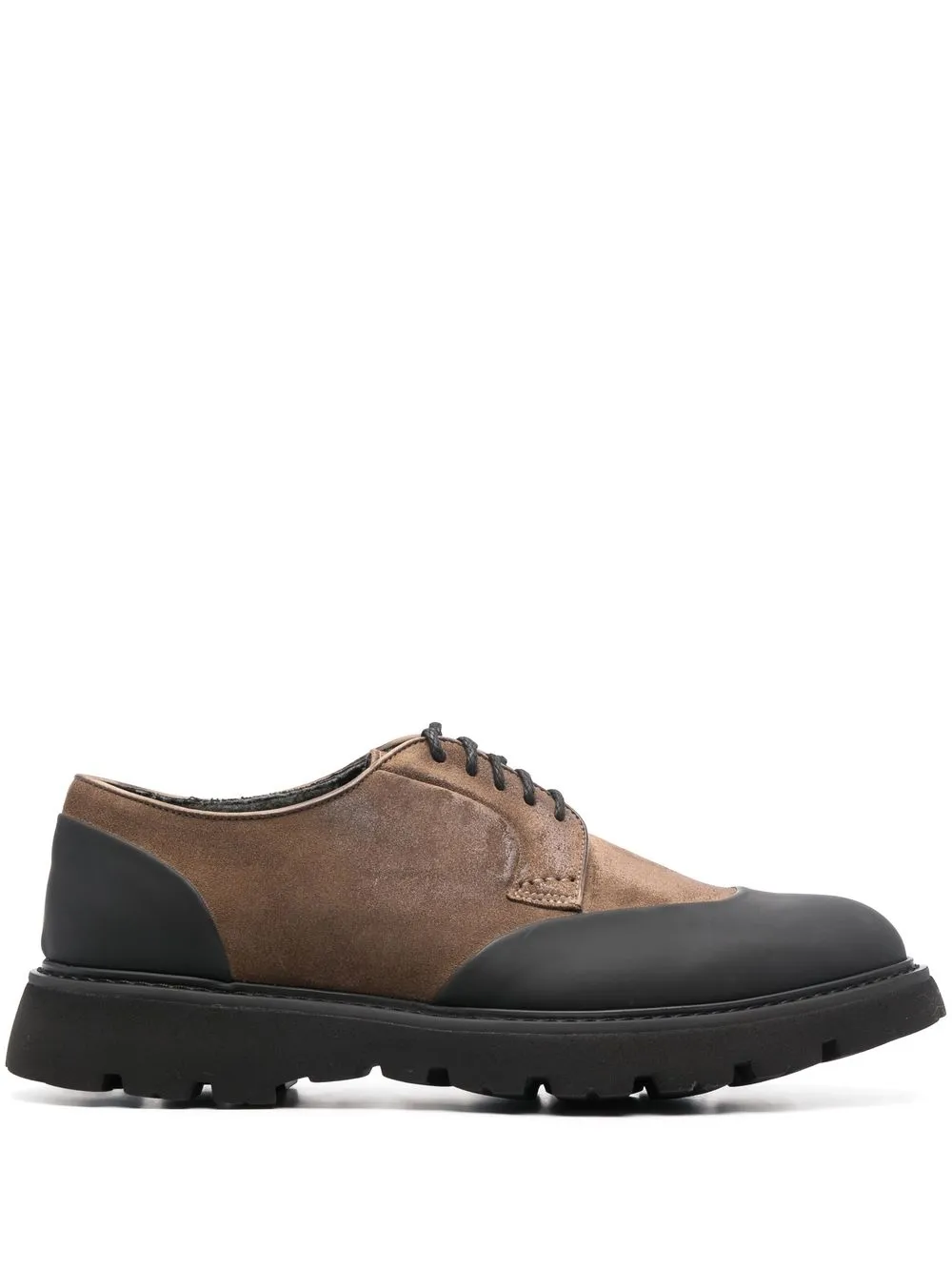 

Doucal's rubber-panel derby shoes - Brown