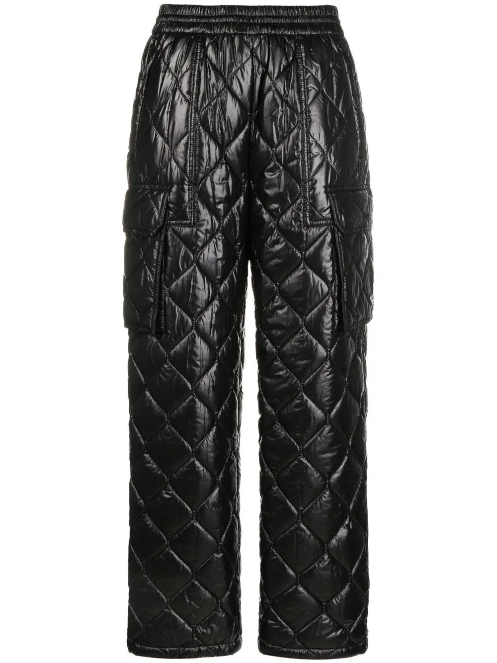 

Juun.J quilted faux leather trousers - Black