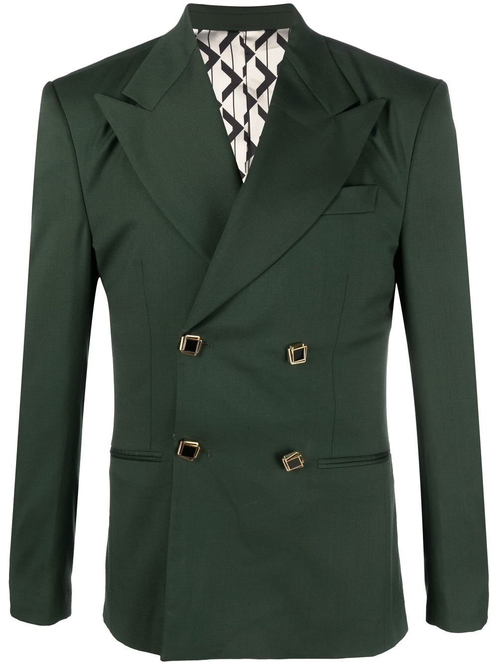 

C Diem double breasted wool blazer - Green