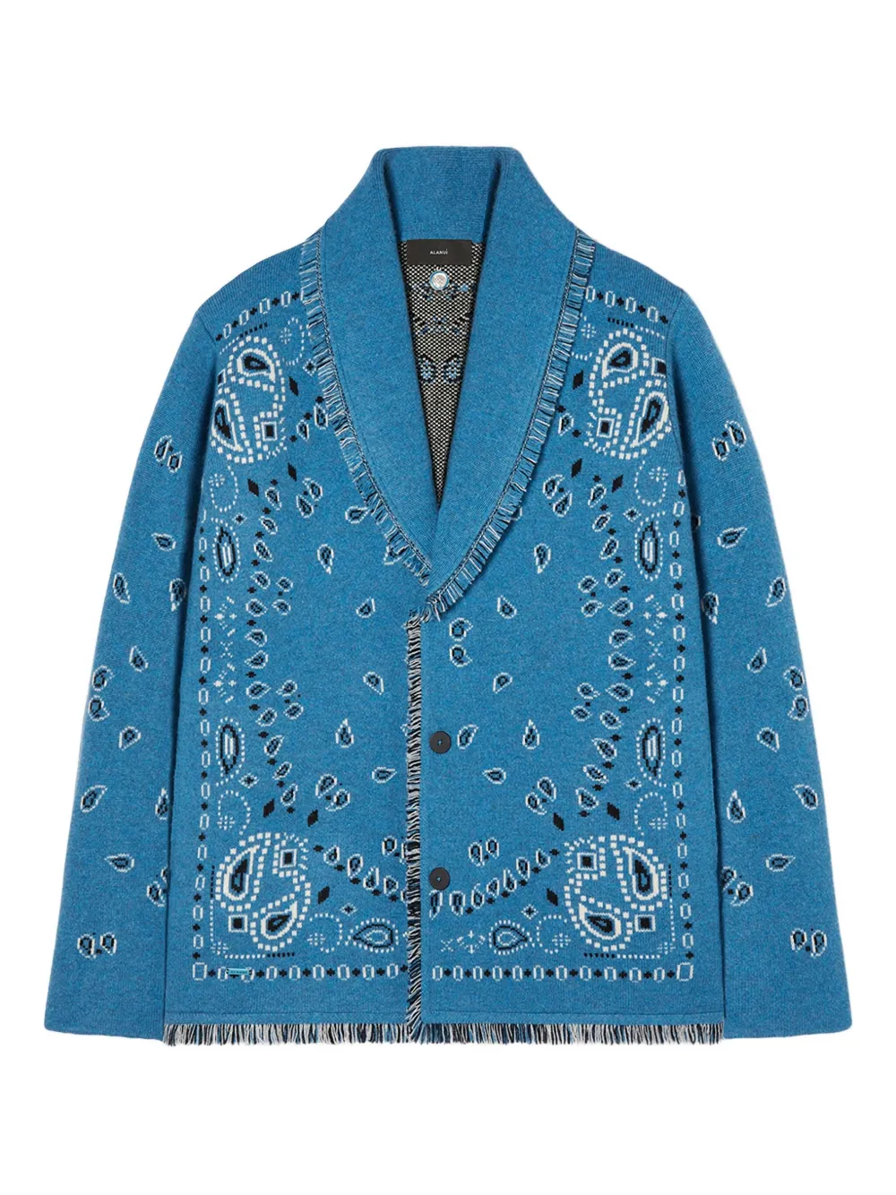 bandana-print fringed jacket