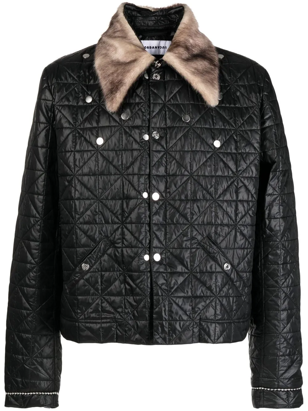 

JORDANLUCA Aventurine quilted jacket - Black