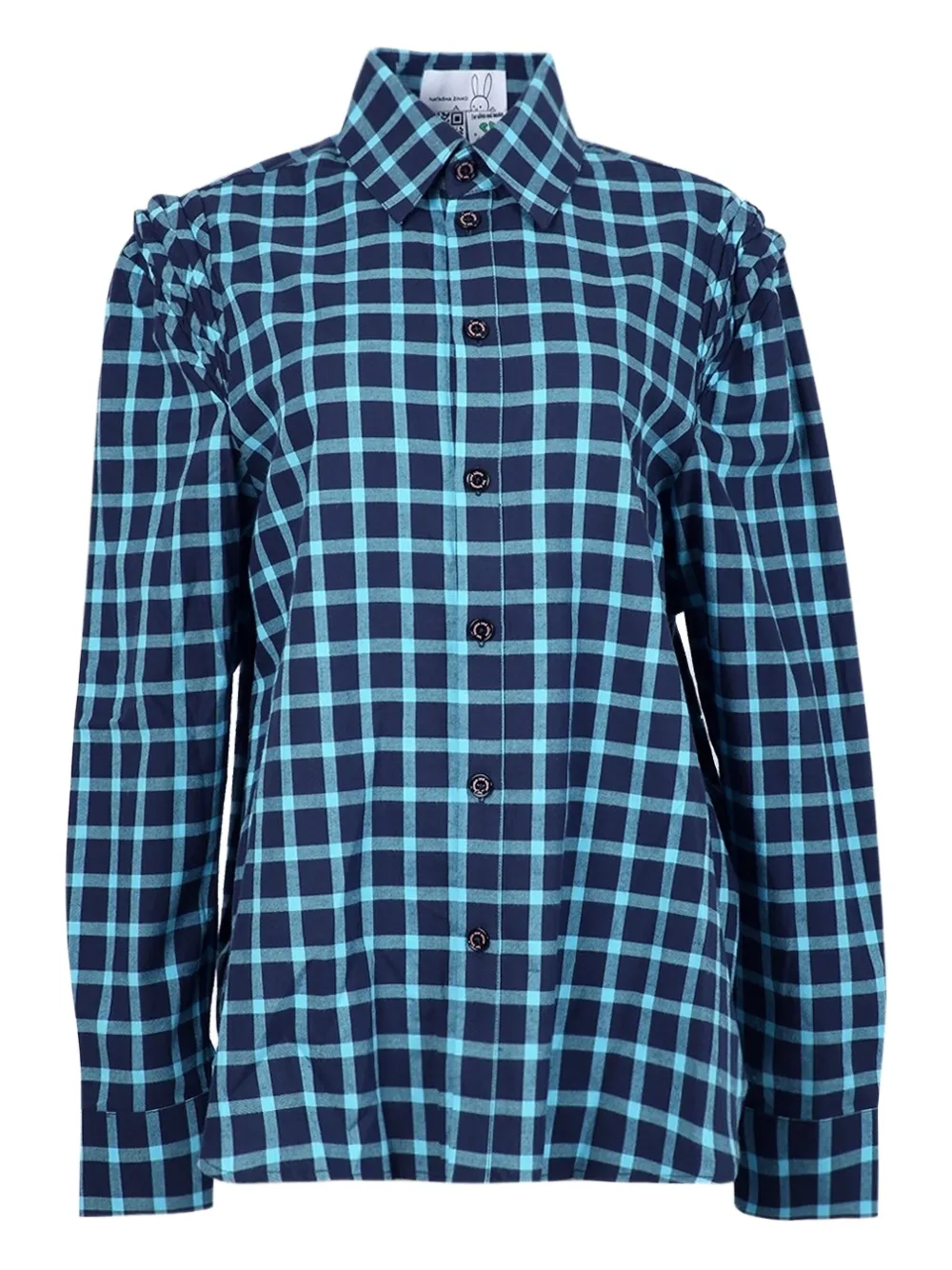 Natasha Zinko checked cotton shirt | Blue | Image 1