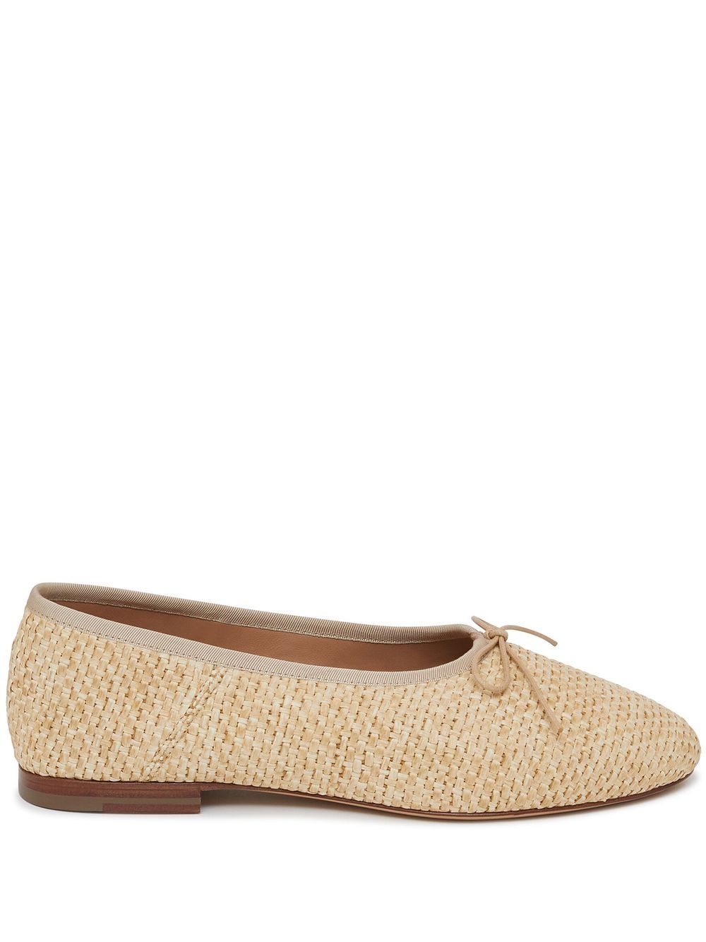 

Mansur Gavriel woven round-toe ballerina pumps - Neutrals