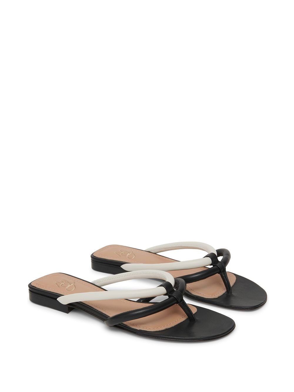 Mansur Gavriel Filo leren teenslippers - Zwart