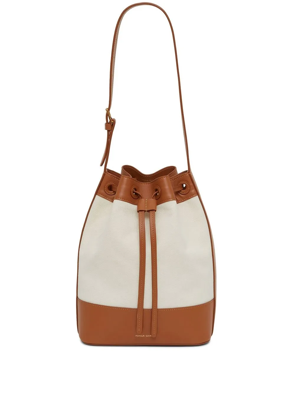 Mansur Gavriel Leather Trim Canvas Tote Bag