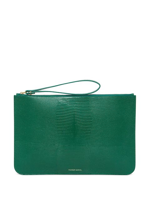 Mansur Gavriel Clutch mit Schlangen-Effekt
