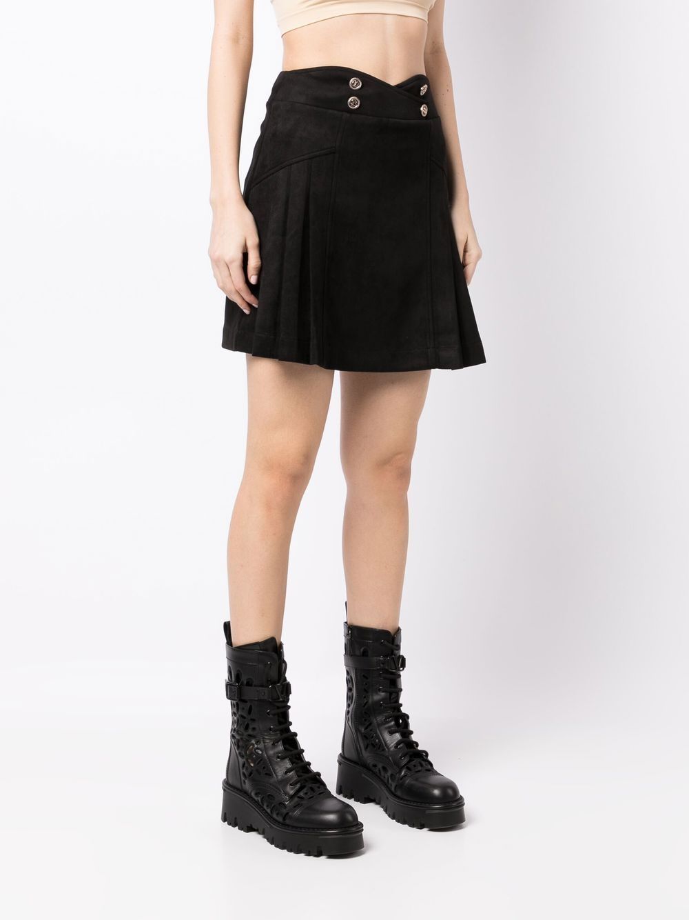 b+ab Velvet Pleated Mini Skirt - Farfetch