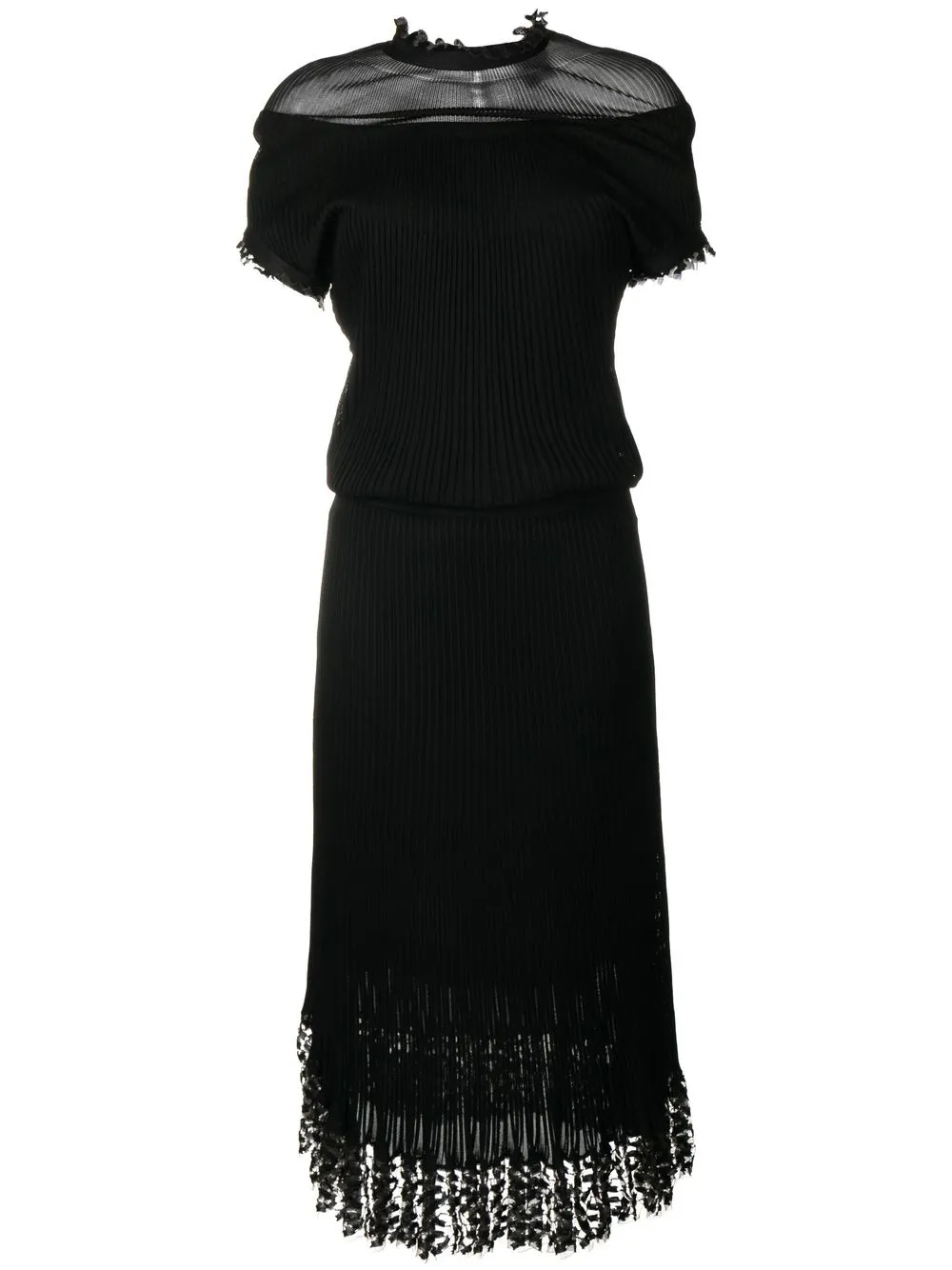 

CHANEL Pre-Owned 2006 micro-pleated midi dress - Black