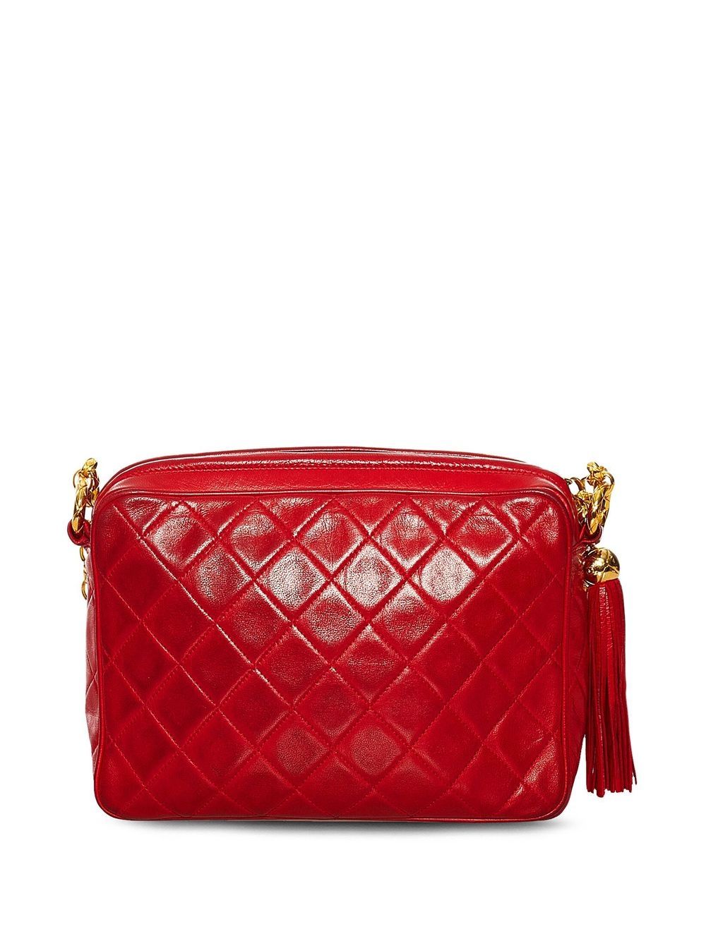 CHANEL Pre-Owned 1989-1991 CC camera leren crossbodytas - Rood