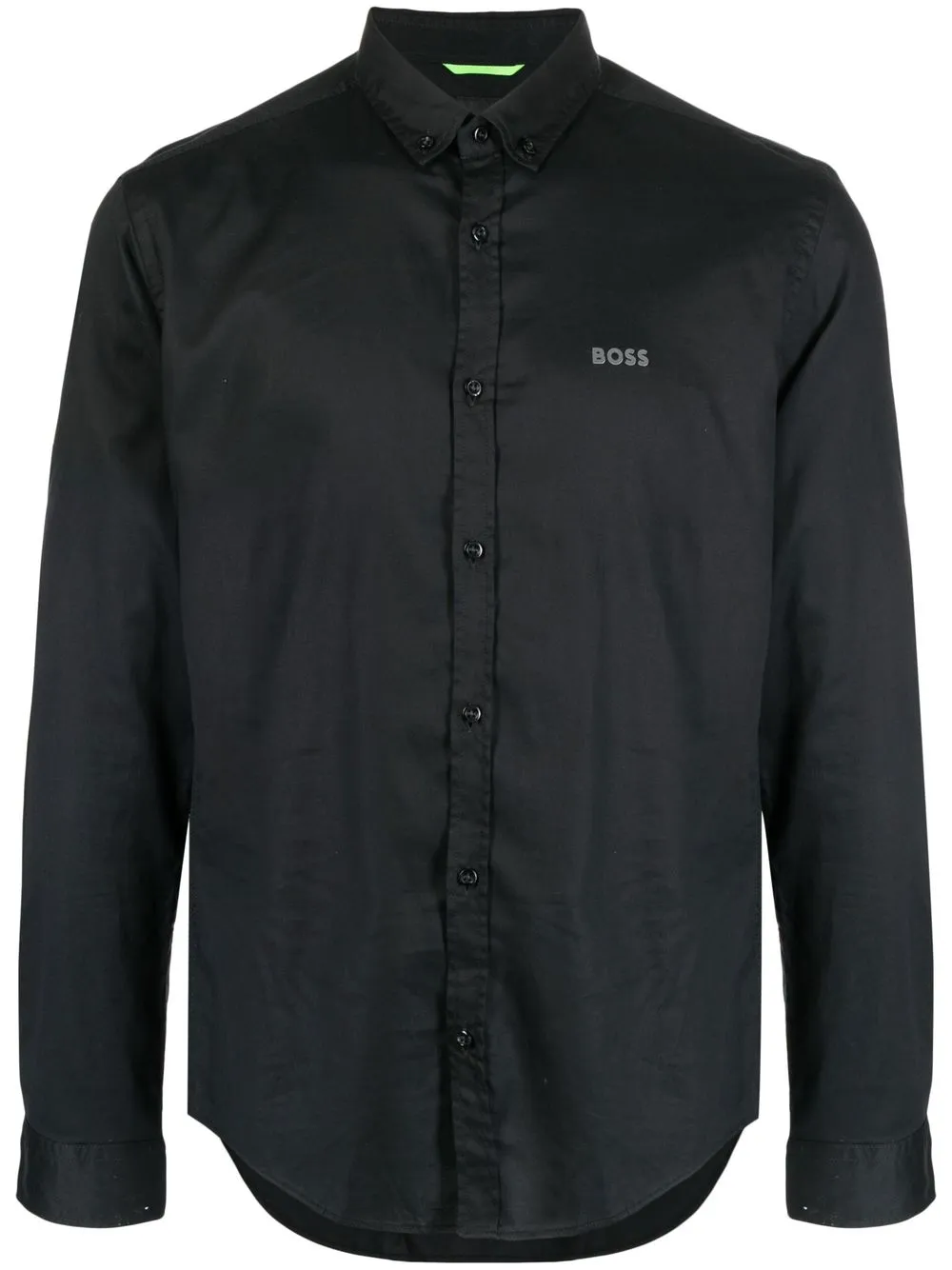 

BOSS logo-print long-sleeve shirt - Black