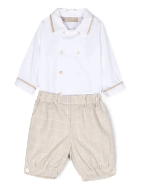 La Stupenderia windowpane-print trousers set