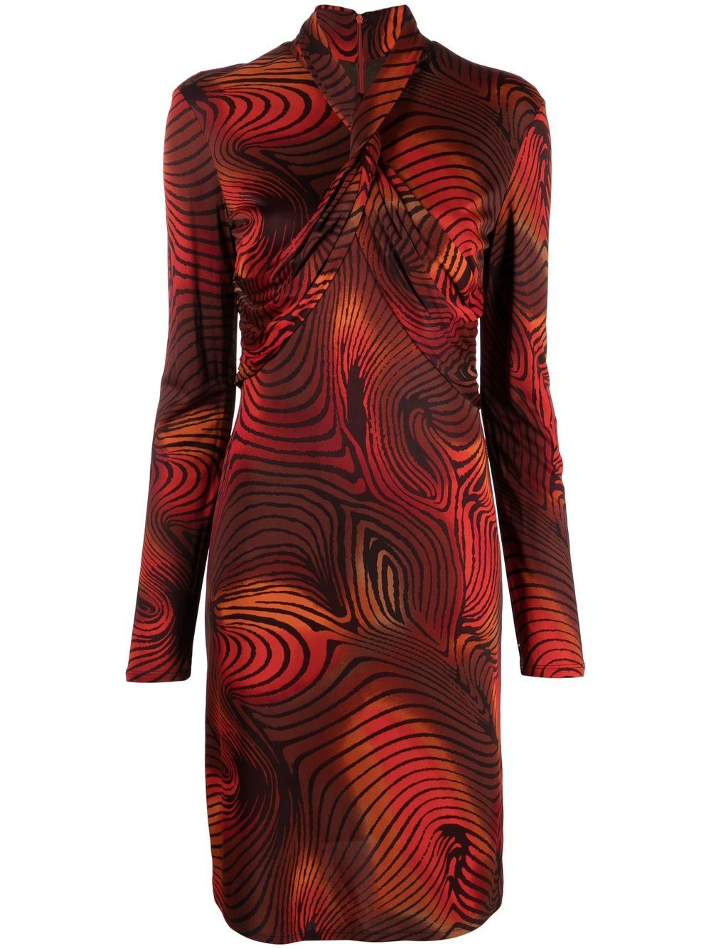 

Versace Pre-Owned 2000s abstract pattern stretch dress - Red