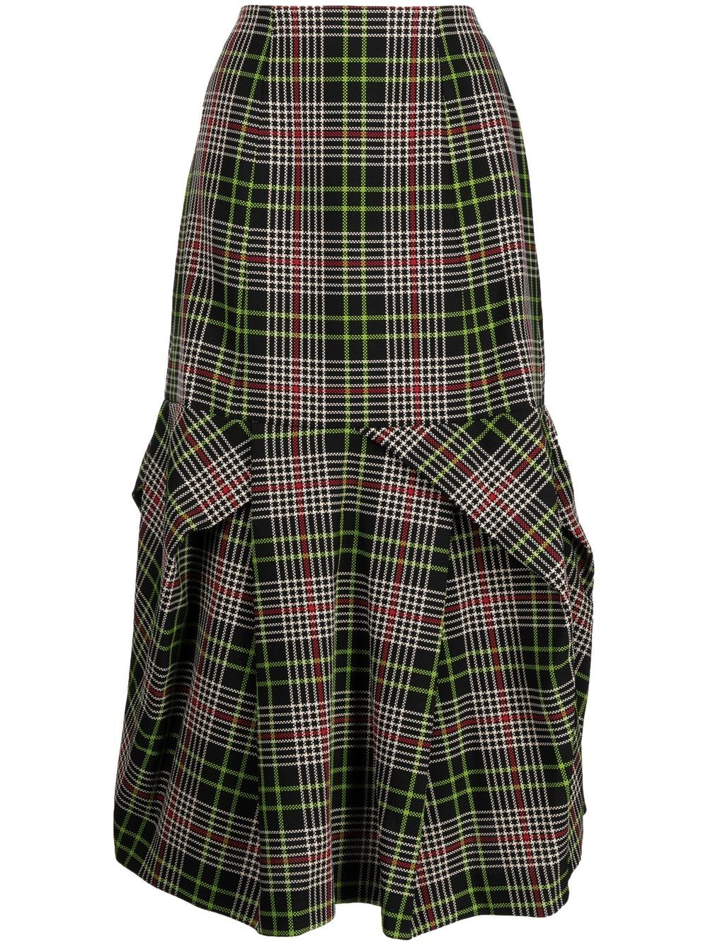 Enföld check-print mid-rise skirt