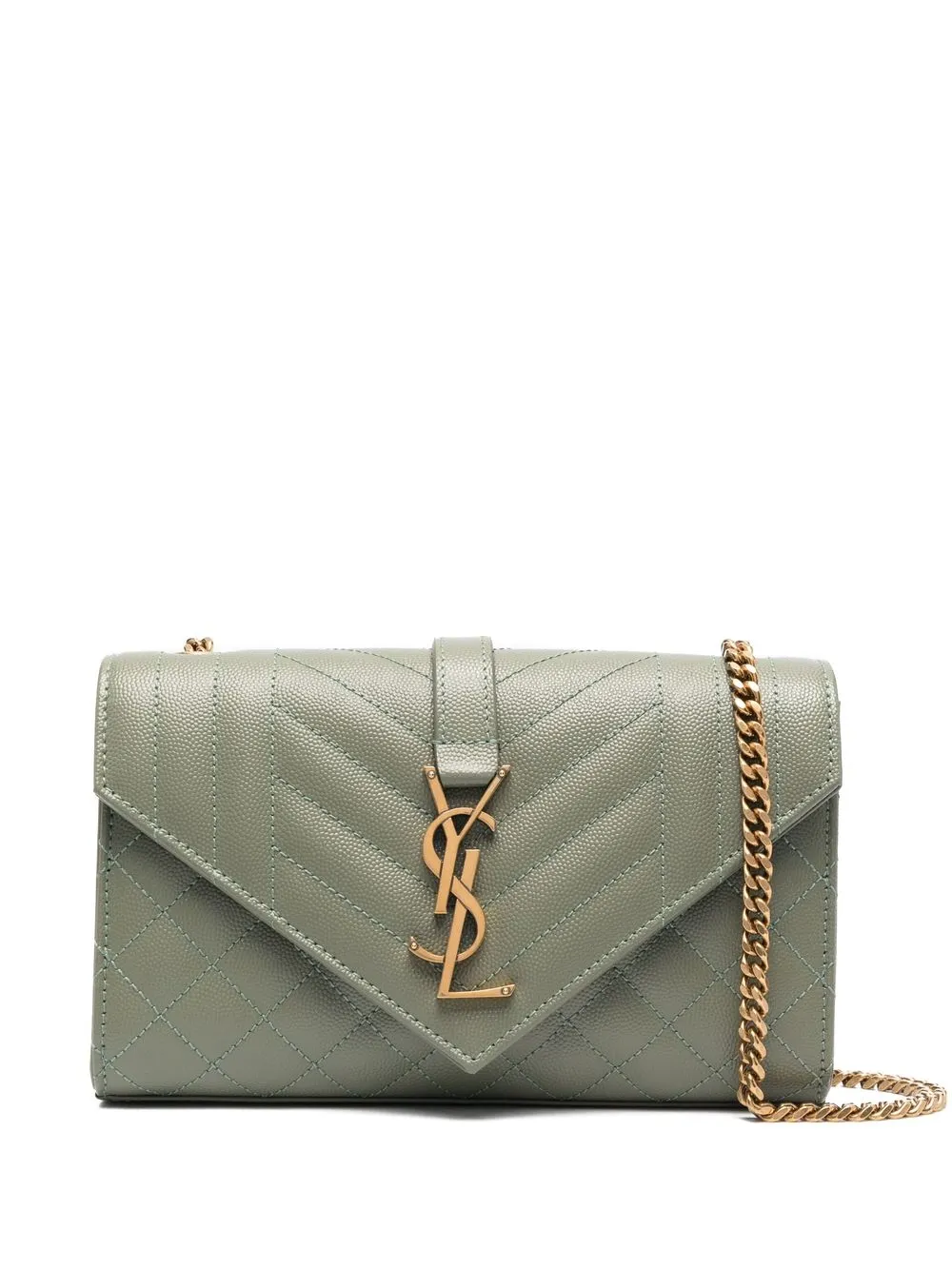 

Saint Laurent small Triquilt crossbody bag - Green