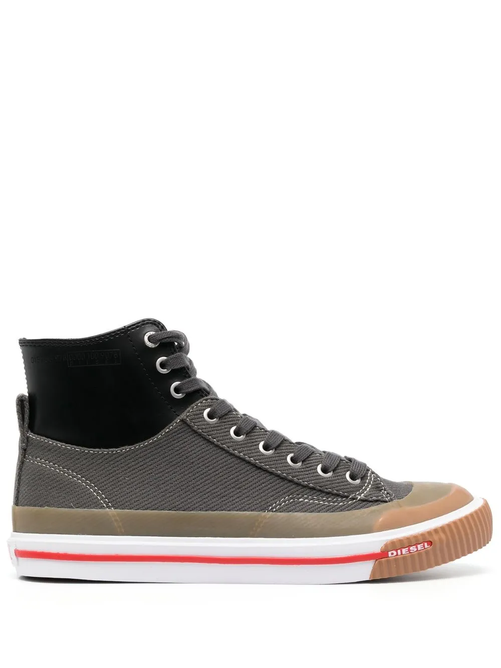 

Diesel colour-block high-top sneakers - Grey