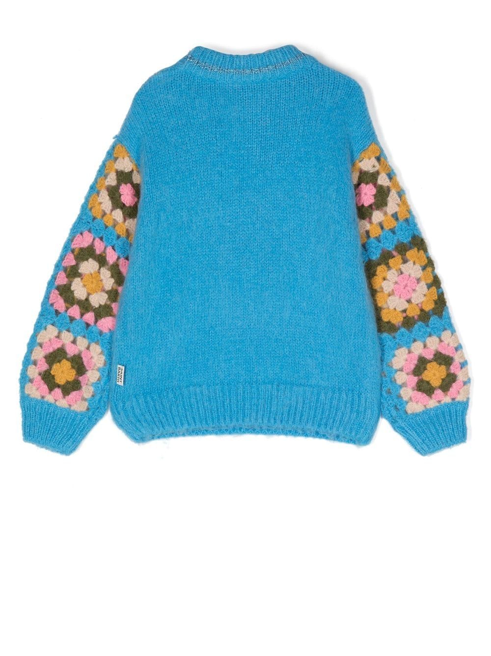 Image 2 of MC2 Saint Barth Kids crochet-sleeve knitted jumper